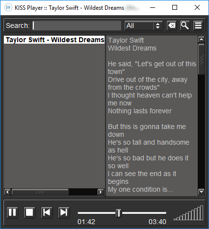 music player with lyrics for mac